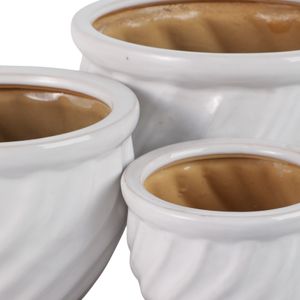 RAYMONDHAVEN SET OF 3 WHITE PLANTER 9 (IN) 8