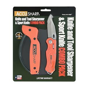AccuSharp Blaze Orange Sharpener-Blaze Orange Sport Knife Combo 3