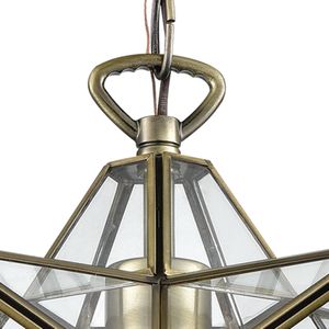 Moravian Star 12'' Wide 1-Light Mini Pendant - Antique Brass 2