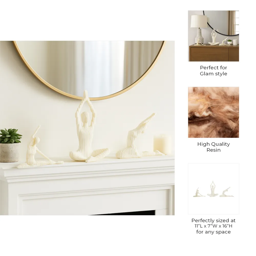 BARRONHOLM SET OF 3 WHITE DECOR 16 (IN)