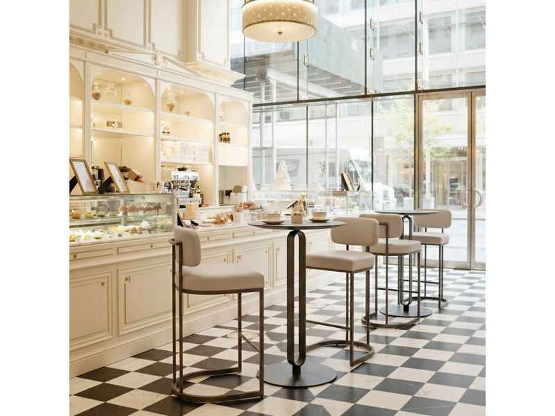 Velar Counter Stool Beige & Gray 2