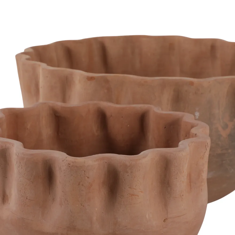 GARFIELDMORE SET OF 2 BROWN PLANTER 7 (IN)