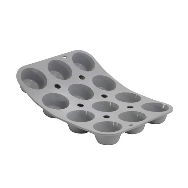 DEBUYER ELASTOMOULE, Pomponnettes Mini Muffins Tray 12, Silicone