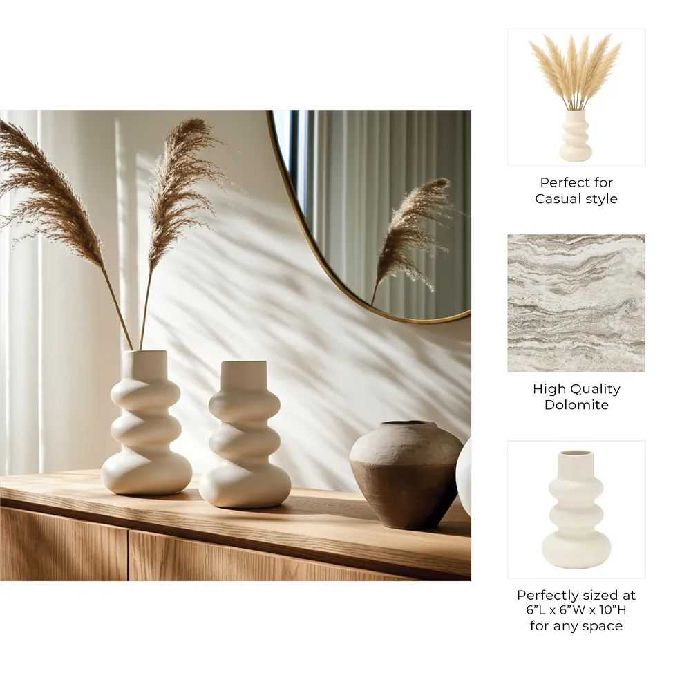 CLARAHOLM IVORY VASE 10 (IN)