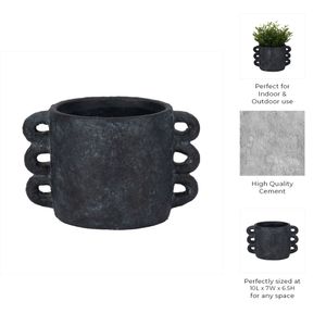 ARLOWHAVEN BLACK PLANTER 7 (IN) 9