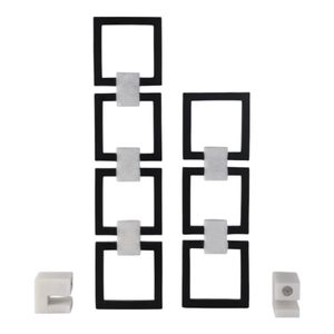 RHEAVIEW SET OF 2 BLACK WALL SCULPTURES 32 (IN) 7