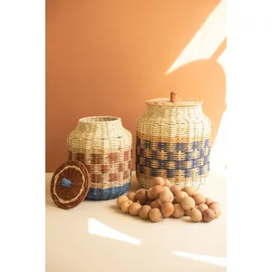 Set of 2 Twisted Paper Canisters 4