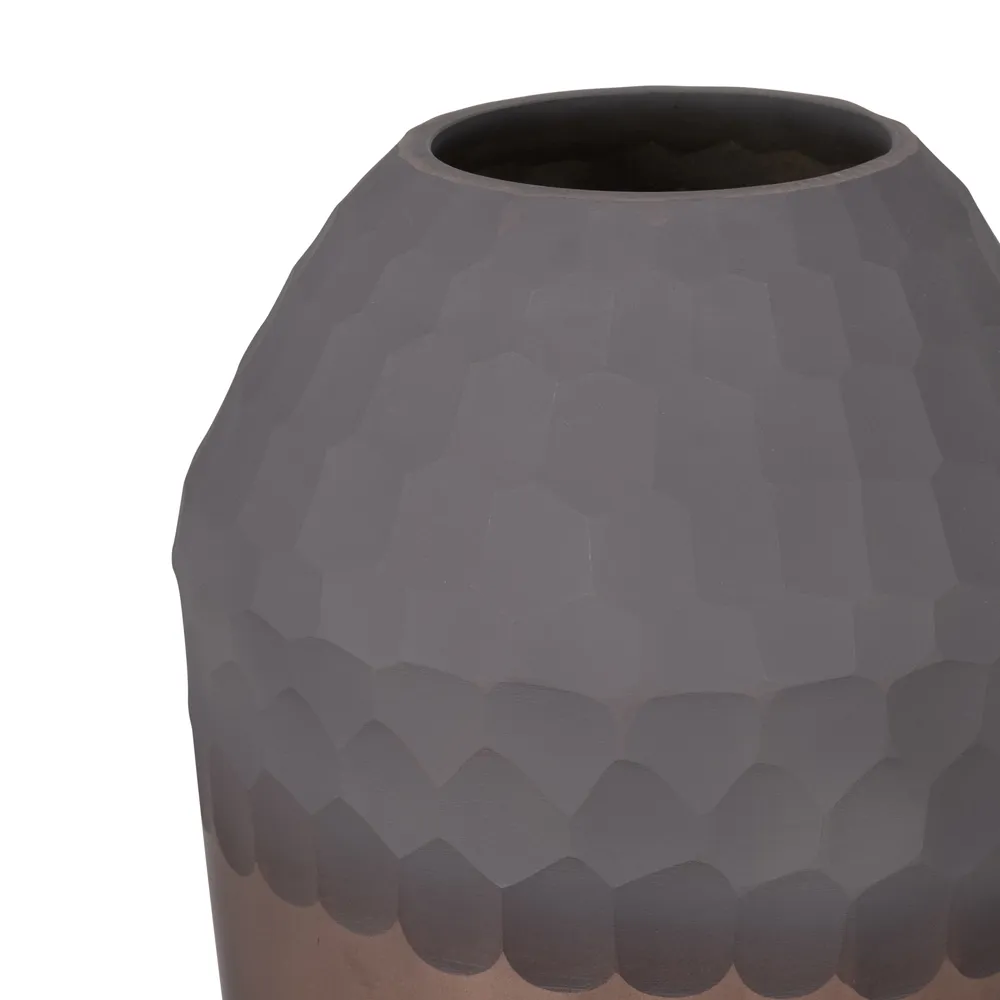 DAYTONSHAW BRONZE GLASS VASE 14 (IN)