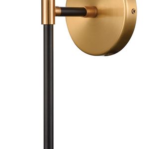 Boudreaux 19'' High 1-Light Sconce - Matte Black with Antique Gold 5
