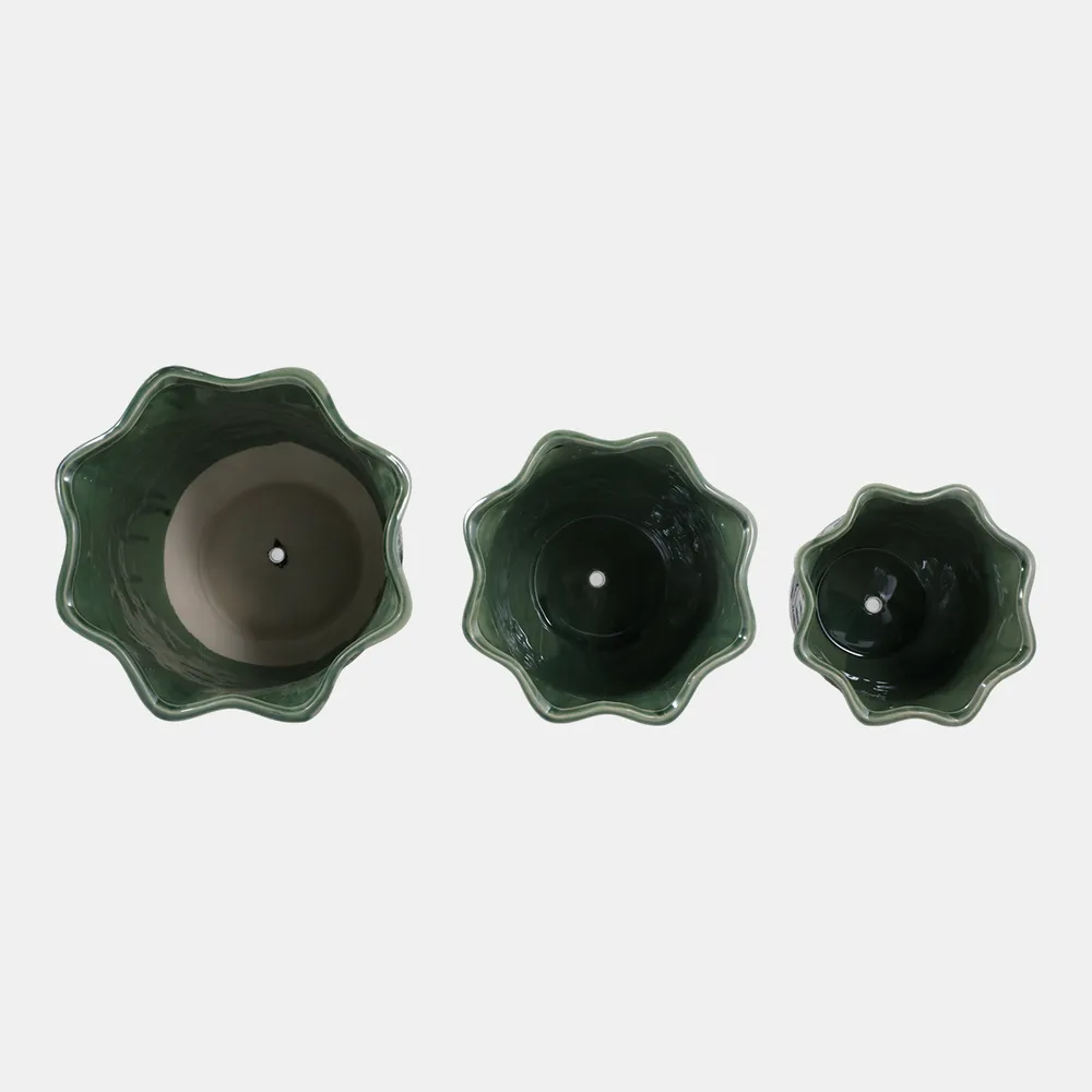CLAYBROOK SET OF 3 GREEN PLANTER 9 (IN)