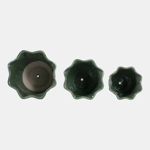 CLAYBROOK SET OF 3 GREEN PLANTER 9 (IN) 7
