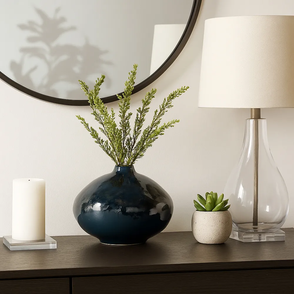 MILLERBEACH BLUE VASE 9 (IN)
