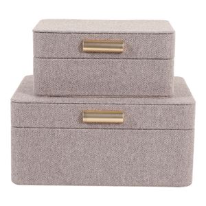 EVERTONPORT SET OF 2 BROWN BOXES 4 (IN) 2