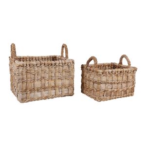 BENNETTON SET OF 2 BROWN STORAGE 17 (IN) 3