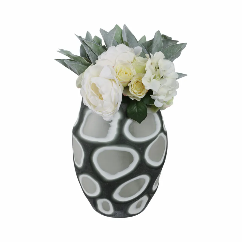 ARNETTBEACH GRAY GLASS VASE 12 (IN)