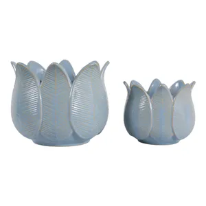BRADYRIDGE SET OF 2 BLUE PLANTER 7 (IN) 5