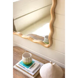 Wooden Squiggle Framed Mirror 3
