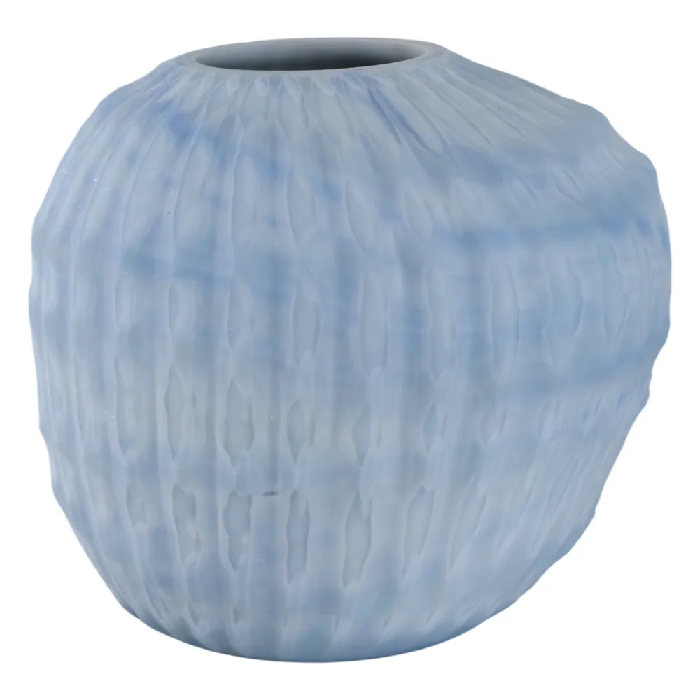 KIRBYWAY BLUE GLASS VASE 11 (IN)