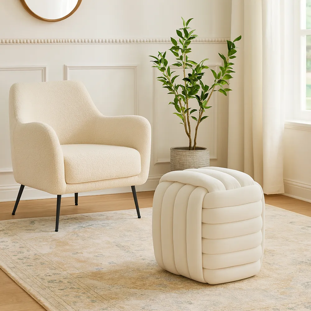COLEOAK IVORY STOOL 19 (IN)