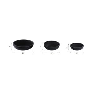 SHAYHOLM SET OF 3 BLACK PLANTER 6 (IN) 8