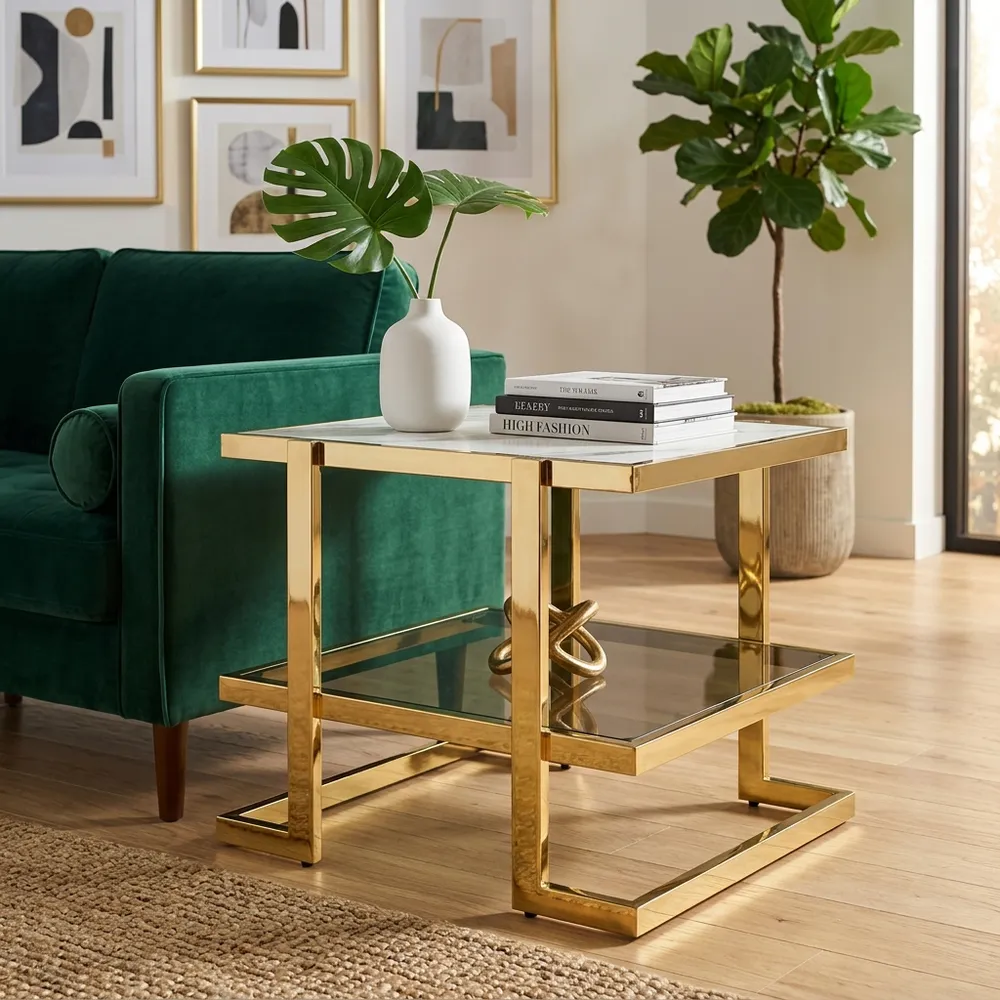HADFIELD GOLD TABLE 24 (IN)