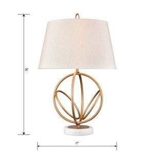 Morely 26'' High 1-Light Table Lamp - Painted Gold 3