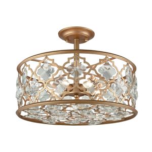 Armand 17'' Wide 4-Light Semi Flush Mount - Matte Gold 1