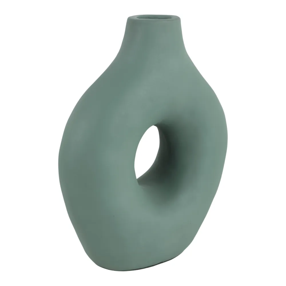 ELROYSHAW GREEN VASE 15 (IN)