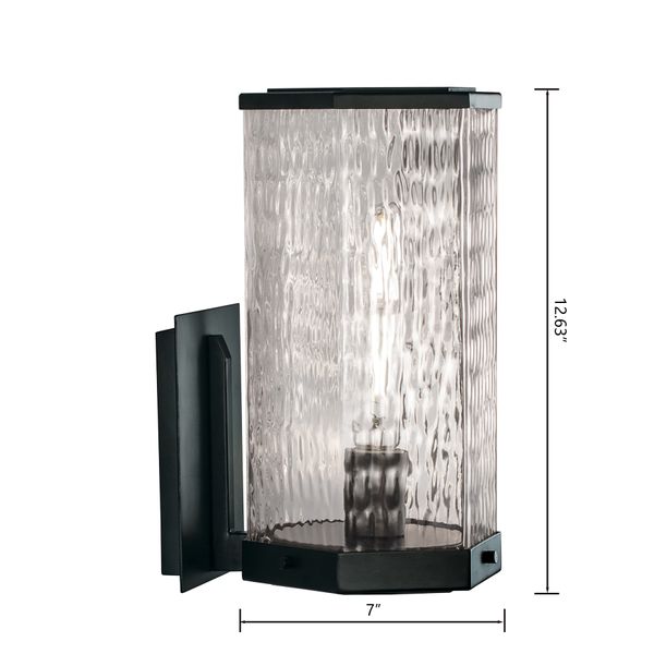 Polygon 12.63'' High 1-Light Outdoor Sconce - Matte Black