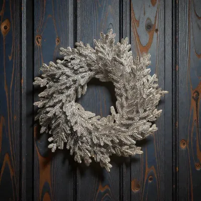 Shimmer Fir Wreath 8in