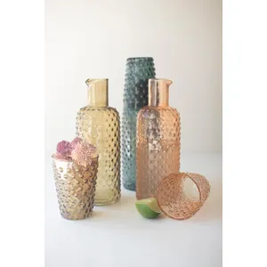Set of 3 Bubble Glass Carafes with Tumbler 3
