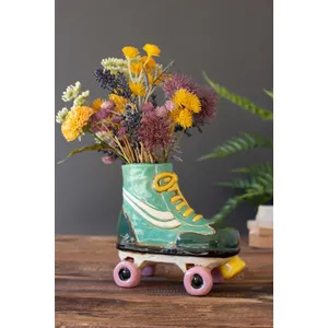 Ceramic Roller Skate Planter 5