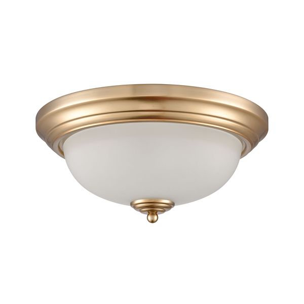 Helena 13'' Wide 2-Light Flush Mount - Satin Gold