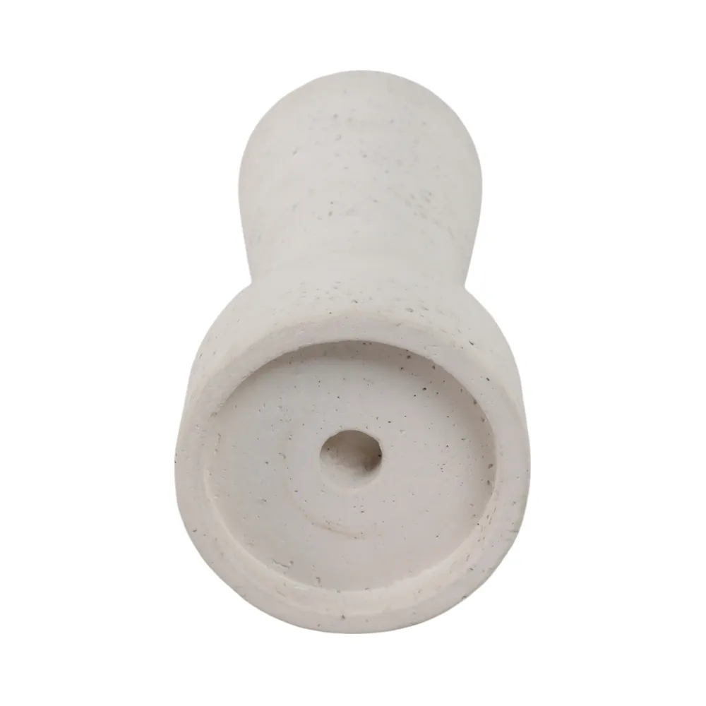 CARLIN WHITE CANDLE HOLDER 12 (IN)