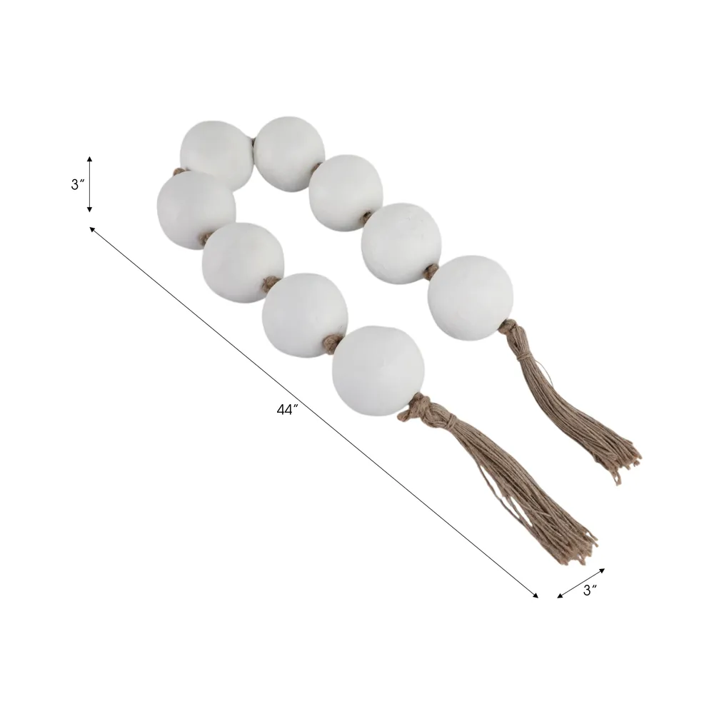 HAWLEYHAVEN WHITE BEAD 4 (IN)