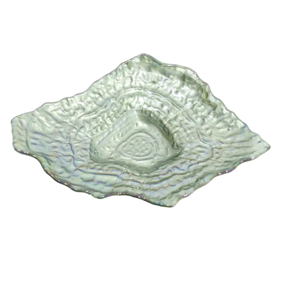 10" GREEN OYSTER PLATE