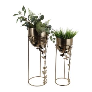 ELDONPORT SET OF 2 GOLD PLANTER 29 (IN) 3