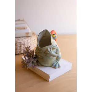 Ceramic Frog Pitcher Vase 2