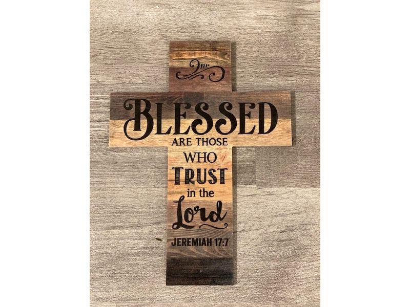 10" x 13.5" Blessed Are Cross 1