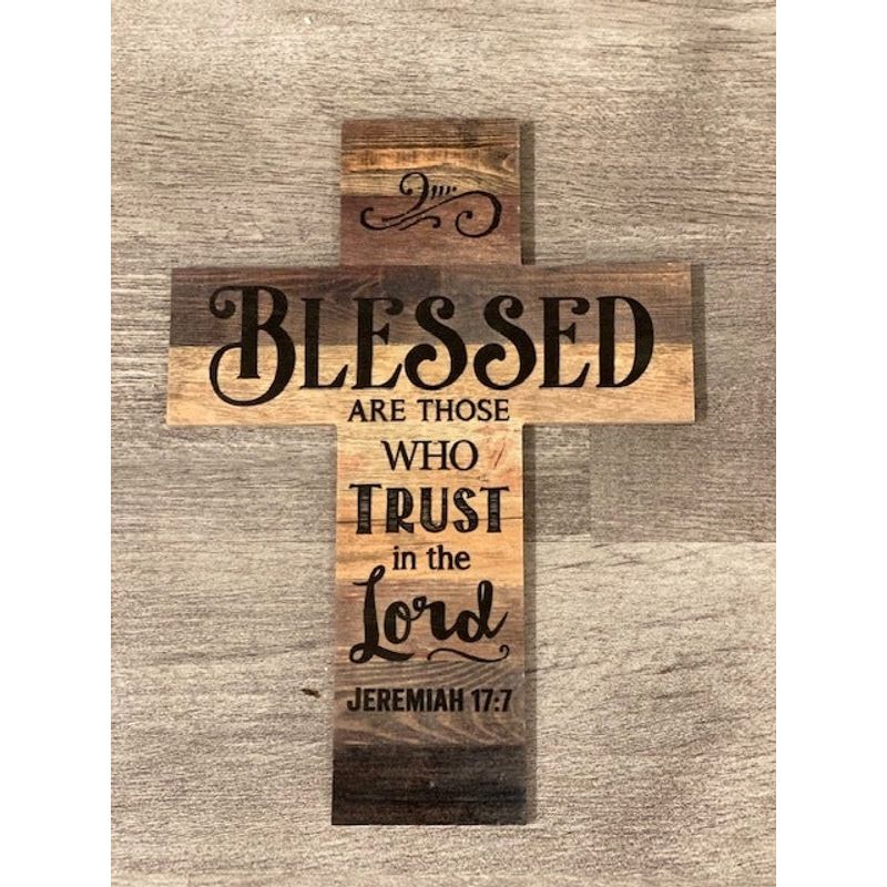 10" x 13.5" Blessed Are Cross