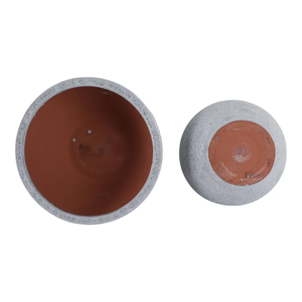 BYRONHAM SET OF 2 WHITE PLANTER 6 (IN)