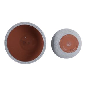BYRONHAM SET OF 2 WHITE PLANTER 6 (IN) 6