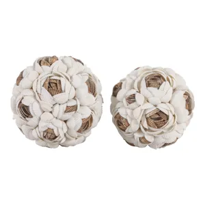 BAIRDFIELD SET OF 2 BROWN ORBS 5 (IN) 1
