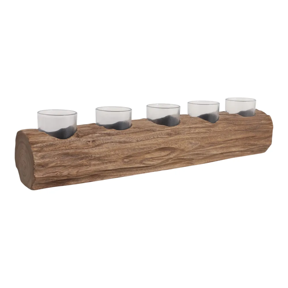 LUKEHAVEN BROWN TEALIGHT HOLDER 5 (IN)