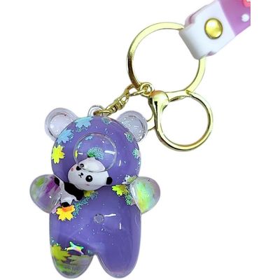GLITTER KEYCHAIN - BEAR PAW