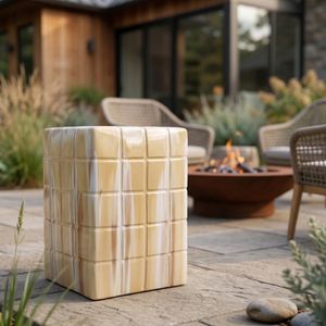 REXMOOR YELLOW GARDEN STOOL 19 (IN) 12