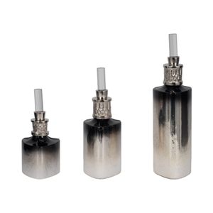 HOUSTONCROSS SET OF 3 SILVER GLASS VASES 17 (IN) 1