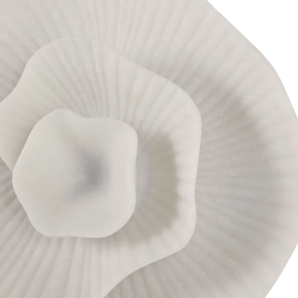 FRAZIERLAKE SET OF 3 WHITE WALL SCULPTURES 13 (IN)