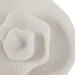 FRAZIERLAKE SET OF 3 WHITE WALL SCULPTURES 13 (IN) 6