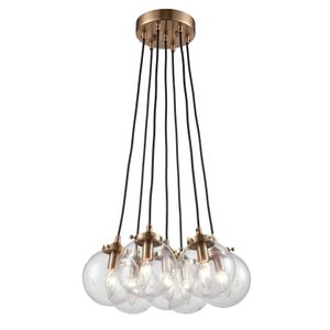 Boudreaux 18'' Wide 7-Light Chandelier - Matte Black with Antique Gold 1